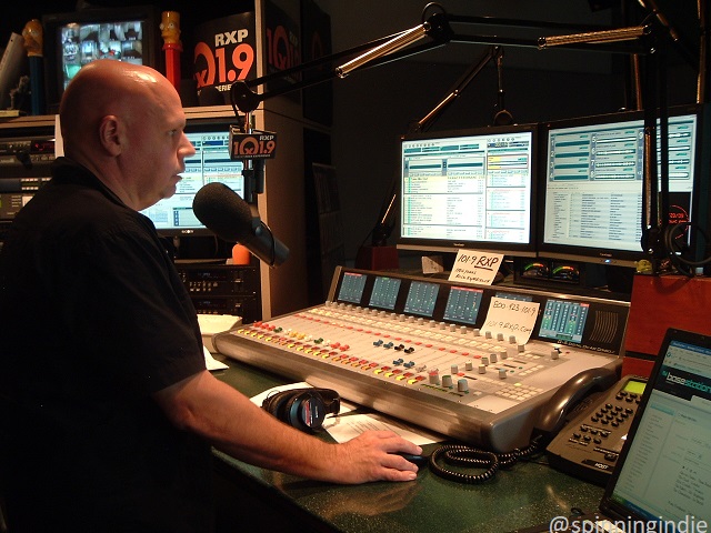 Matt Pinfield in WRXP studio in 2009. Photo: J. Waits