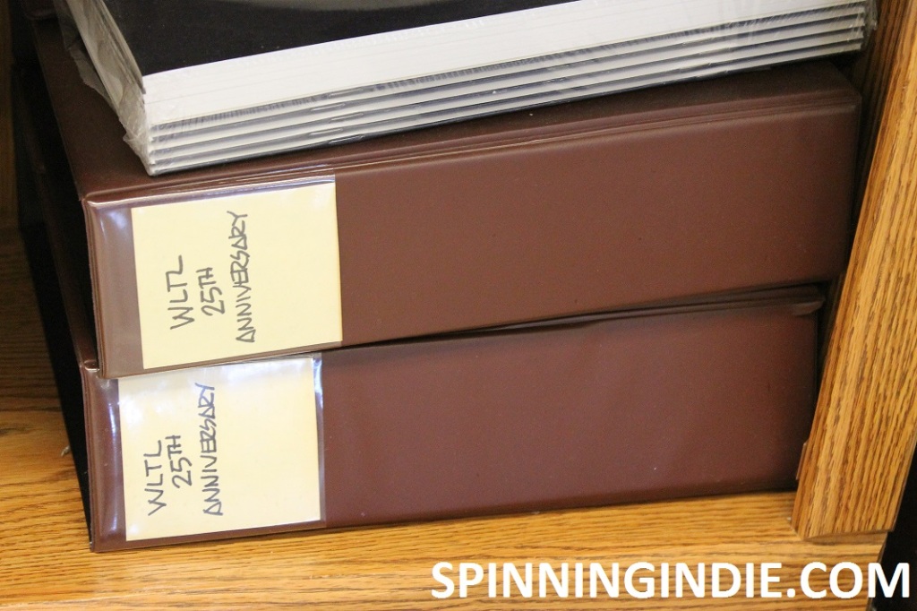 history binders at high school radio station WLTL